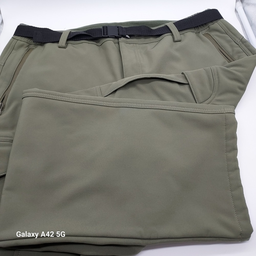 Free Soldier Mens Tactical Pant Olive Green Fleece Lined Softshell Cargo 38 x 32